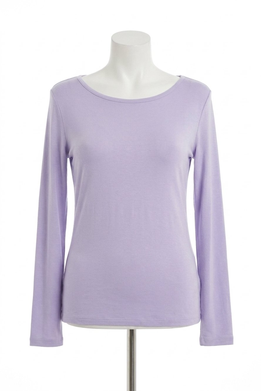 NEW FRENCH KYSS scoop neck top in lilac